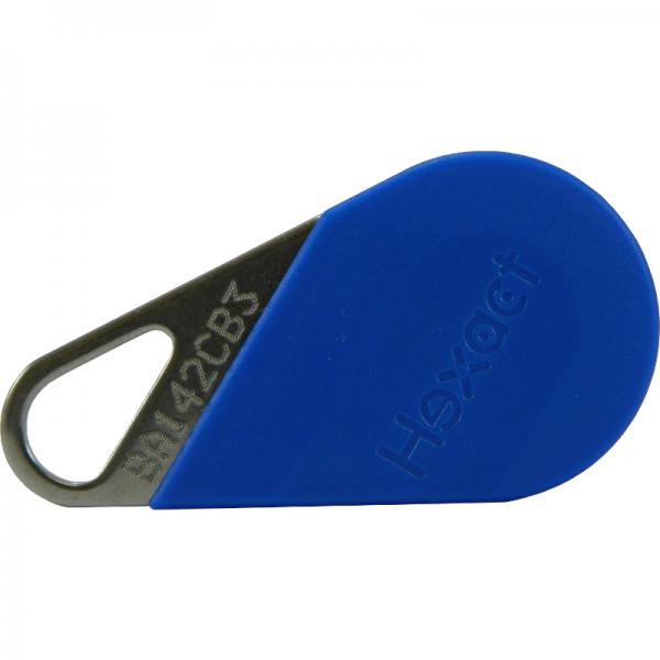 Photo Badge de proximit bleu MIFAIRE 13.56 MHz (HEXACT) | Ref : THEXACLE/B