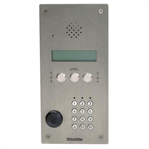 Photo Platine digitale � d�filement de noms inox 2.5 mm audio (1+N) avec clavier d'appel direct - g�r�e par HEXAWEB (HEXACT) | Ref : UAD4010-2