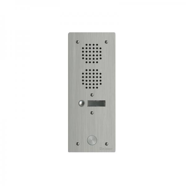 Photo Platine aluminium HAUT-RISQUE audio 1 appels 1 rangée | Ref : UHR1001