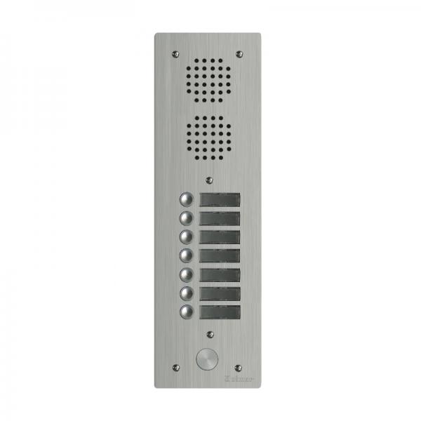 Photo Platine aluminium HAUT-RISQUE audio 7 appels 1 range | Ref : UHR1007
