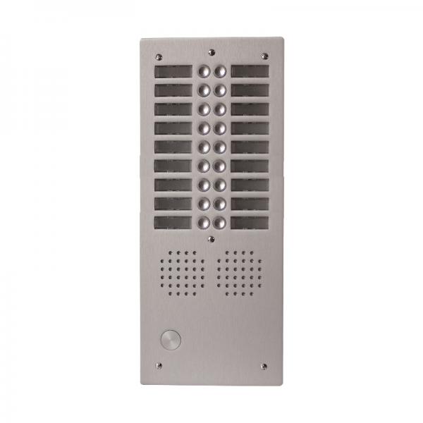Photo Platine aluminium HAUT-RISQUE audio 18 appels 2 ranges | Ref : UHR2018