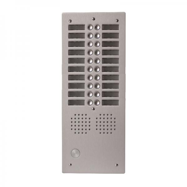 Photo Platine aluminium HAUT-RISQUE audio 20 appels 2 ranges | Ref : UHR2020
