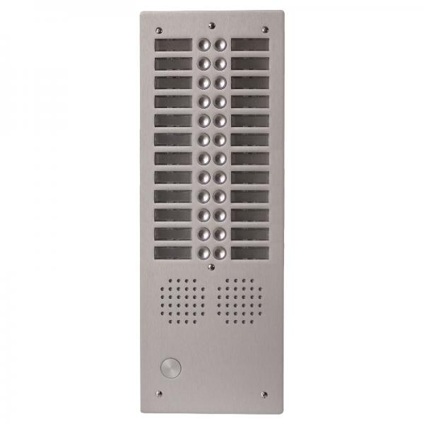Photo Platine aluminium HAUT-RISQUE audio 24 appels 2 ranges | Ref : UHR2024