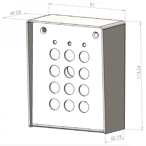 Vignette 2 produit Clavier  codes saillie 99 codes, 2 relais. - Boitier INOX - Touches en mtal | Ref : TSEC100/I