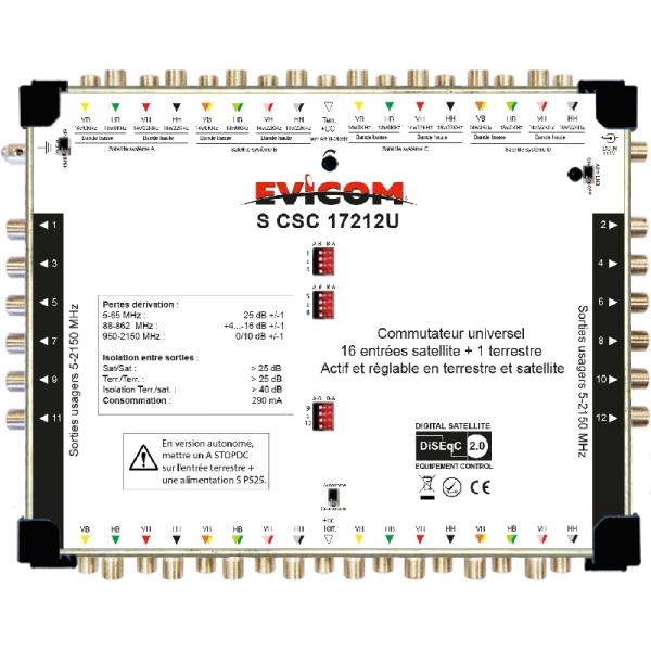 Photo COMMUTATEUR UNIVER. 17IN 12OUT | Ref : SCSC17212U
