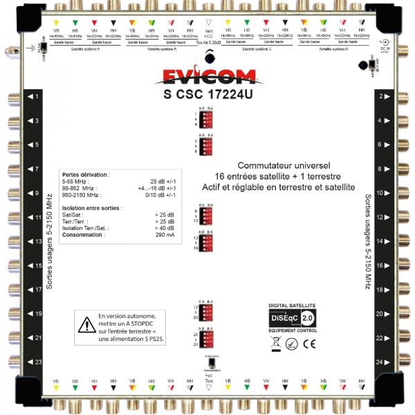 Photo COMMUTATEUR UNIVER. 17IN 24OUT | Ref : SCSC17224U