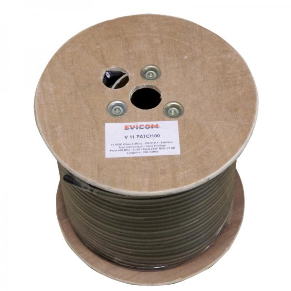 Photo CABLE 11 MM B4 PE NOIR 100 M | Ref : V11PATC/100