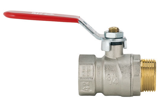 Photo Robinet  boisseau sphrique raccord M - F, avec poigne en acier plastifi | Ref : 8361R006