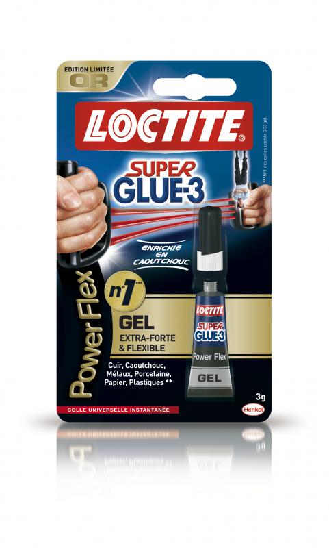 Photo COLLE SUPER GLUE POWER FLEX GEL TUBE 3GR LOCTITE. | Ref : 1858823