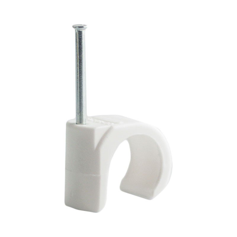 Photo ATTACHE CABLE A CLOUER D14-D20 BLANC BOI | Ref : PSC1420-B