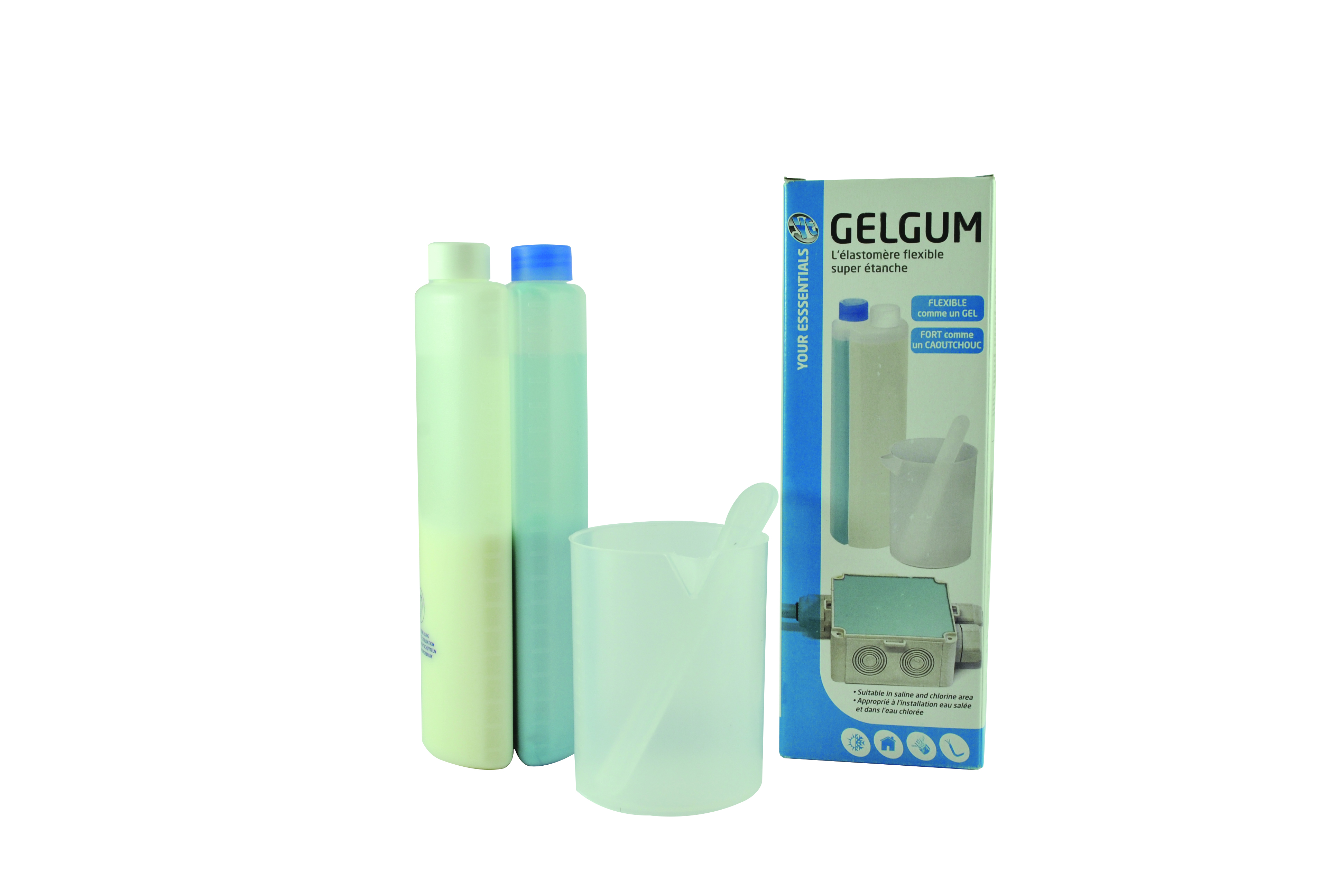 Photo GEL ISOLANT FLEXIBLE OPAQUE 2X500ML | Ref : GELGUM