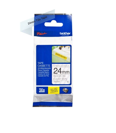 Photo RUBAN TZES NOIR /TRANSPARENT 24MM | Ref : TZES151