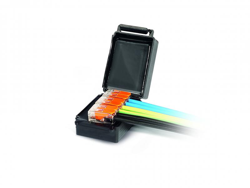 Photo BOITE GEL BLISTER 1 PC 33X52X26 + 3 WAGO | Ref : YEGBW6