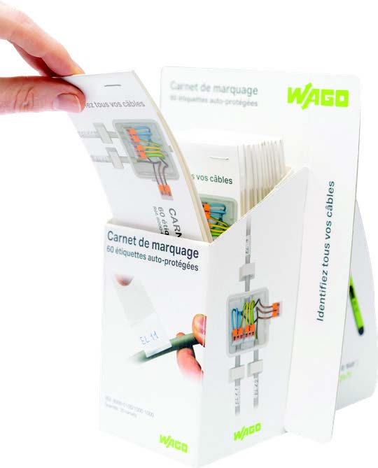 Photo CARNET DE 60 ETIQUETTES AUTO-PROTEGEES | Ref : 8000-100/1000-1266