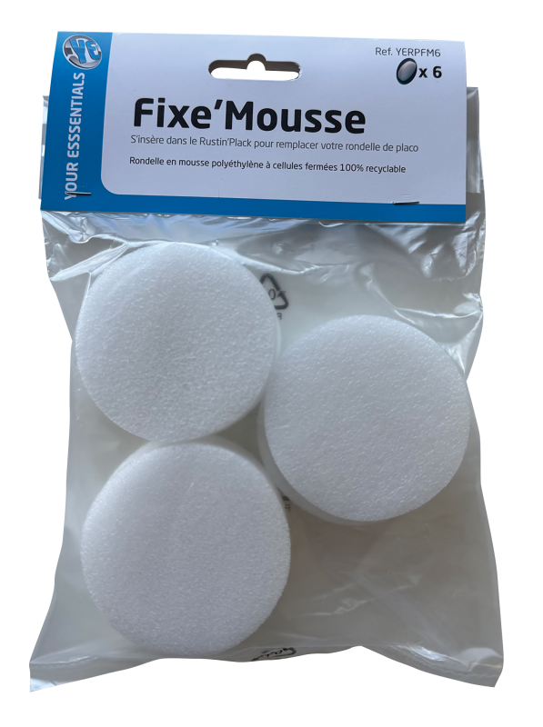 Photo SACHET DE 6 FIXES MOUSSE PLACO | Ref : YERPFM6