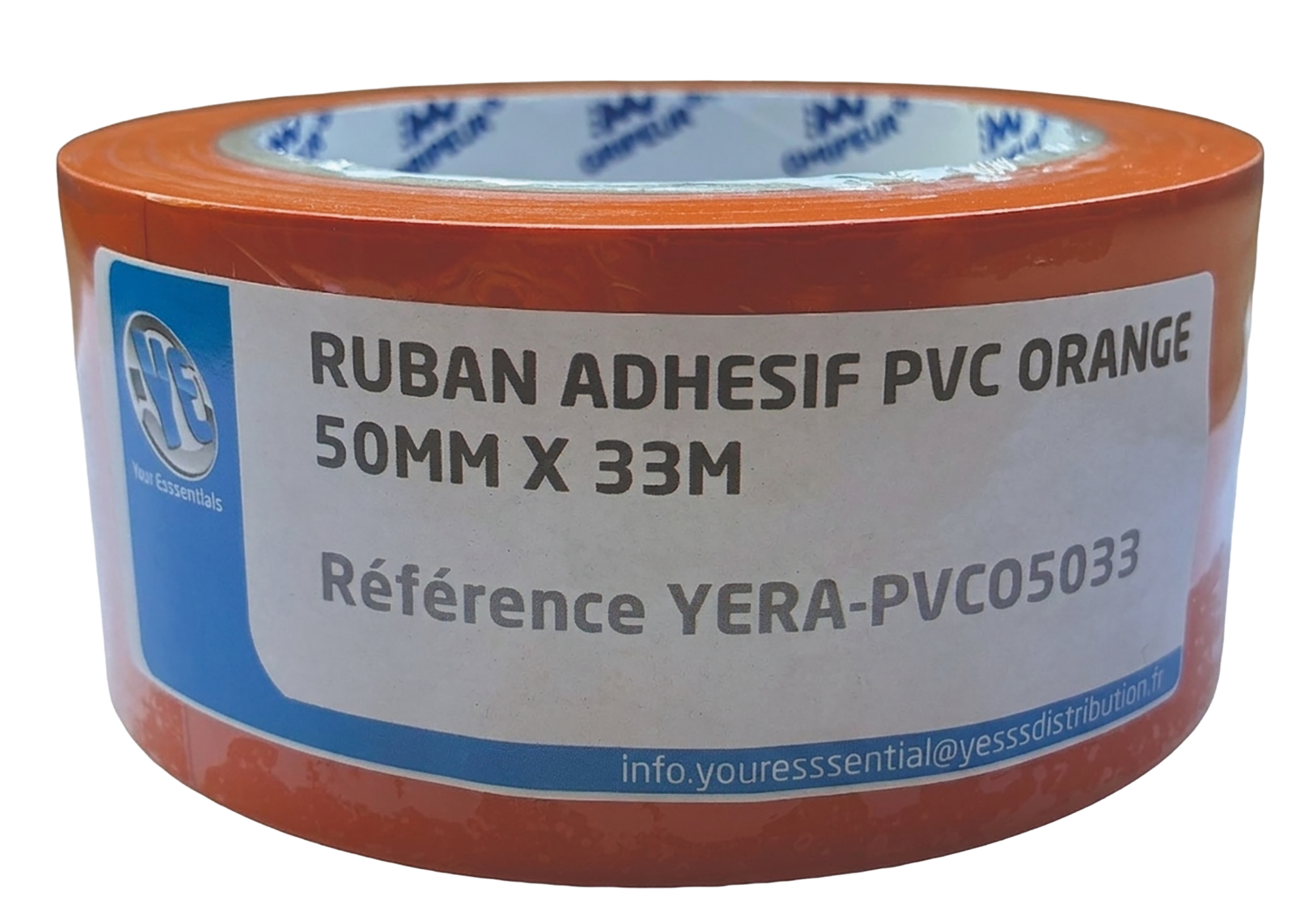 Photo RUBAN ADHESIF PVC ORANGE 50MM X 33M PARE | Ref : YERA-PVCO5033