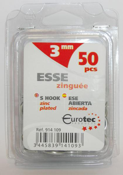 Photo ESSE ZINGUEE 3MM BLISTER 50 PIECES | Ref : 914109       