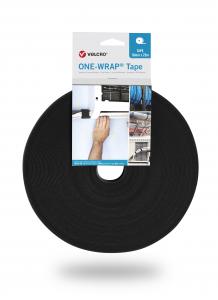 YOUR ESSSENTIALS CONSOMMABLES Rouleau 25m one wrap larg 10 noir VELOW64101