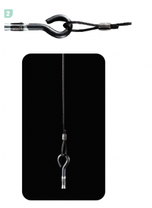 YOUR ESSSENTIALS CONSOMMABLES 1 mtr systme de suspension embout bton BLK/CLG1