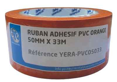 YOUR ESSSENTIALS CONSOMMABLES Ruban adhesif pvc orange 50mm x 33m pare YERA-PVCO5033