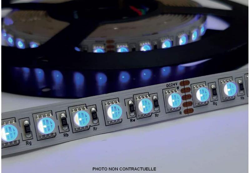 Photo RUBAN 30,6W 5M RGB60 IP65 24V | Ref : LR7400-IP65-24-5RGBBL60