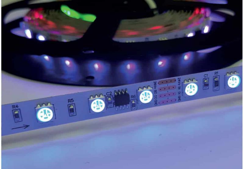 Photo RUBAN LED ADRESSABLE 24Vdc 14.4W/M RGB IP20 1CMT 60LEDS/M | Ref : LR7500-IP20-24SPRGB