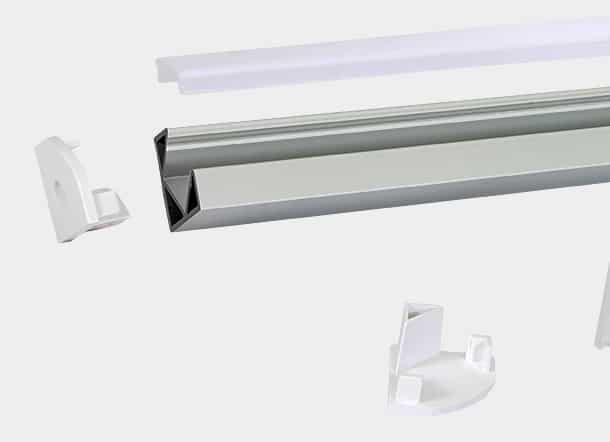 Photo PR1012 PROFIL ALUMINIUM ANGLE GRIS 1CM + | Ref : PR1012SP