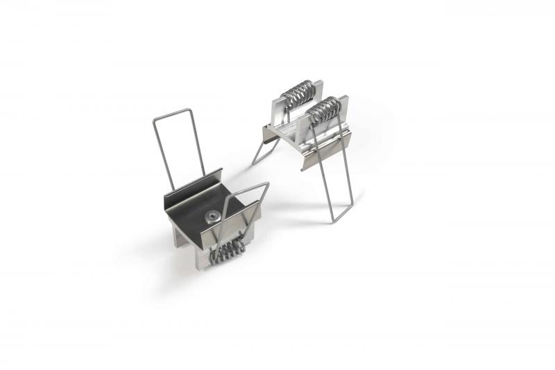 Photo CLIPS /2 U74 INOX POUR PROFILE 20MM RESSORT | Ref : PR2000-2U74