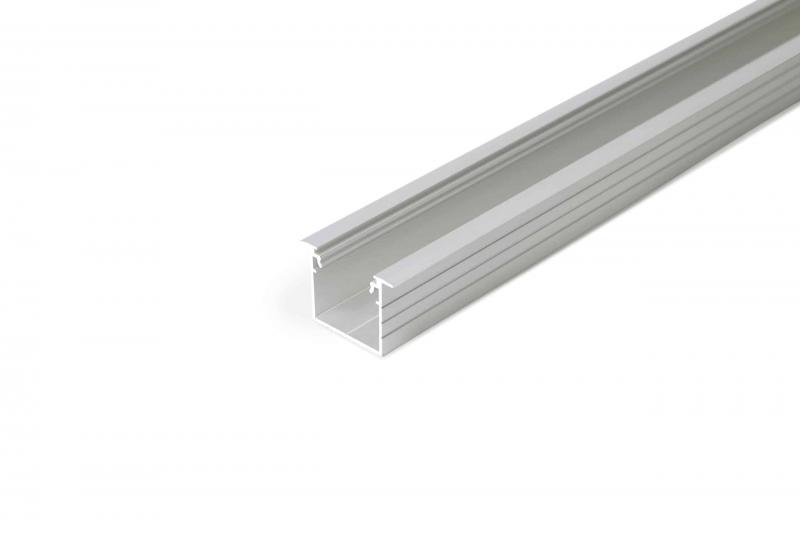Photo PR2004F PROFIL ALUMINIUM ENCASTRE GRIS 1 | Ref : PR2004F-GRIS-SP