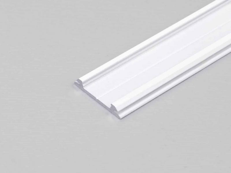 Photo PROFILE BLANC CINTRABLE L.2M P.3.30MM SANS REBORD l.12MM ANODISE + CAPOT ARRONDI | Ref : PR2005D-BLANC