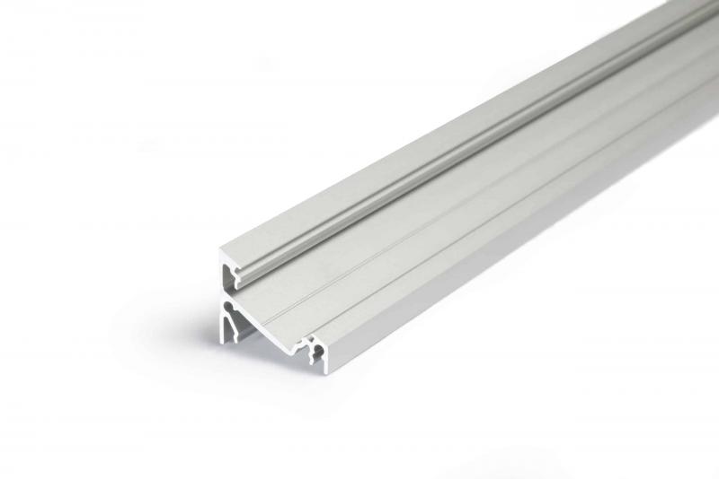 Photo PROFILE ALU 2M ANODISE ANGLE 45 CAPOT CLIPANT DEPOLI | Ref : PR2009F-GRIS