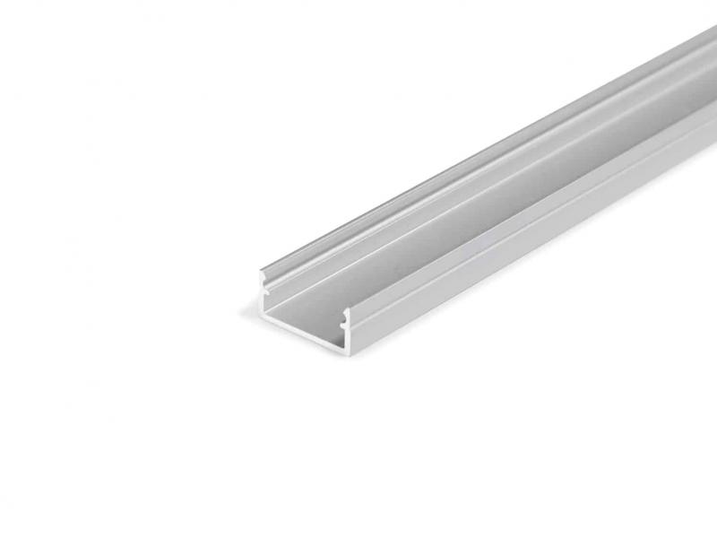 Photo PROFILE ALU AVEC CAPOT 2M ANODISE LARGEUR 14.4MM SANS REBORD | Ref : PR2014C-GRIS