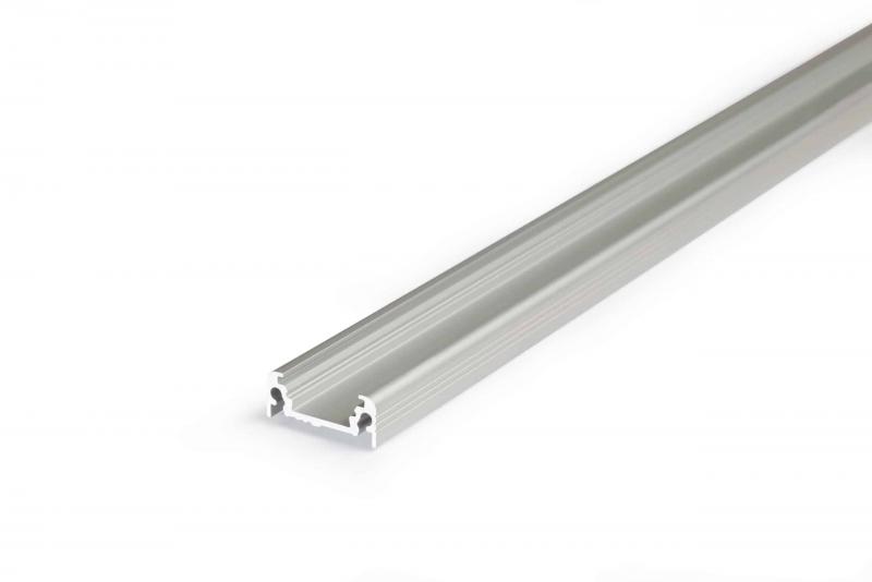 Photo PROFILE ALU AVEC CAPOT 1CMT ANODISE LARGEUR 20MM SANS REBORD | Ref : PR2015C-GRIS-SP