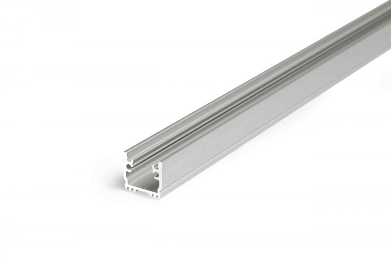 Photo PROFILE DE 2M ANODISE INCASSABLE AVEC CAPOT | Ref : PR2020K-GRIS