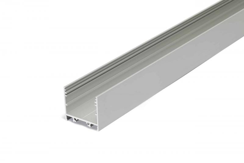 Photo PROFILE ALU 1CMT ANODISE L.33.4 CAPOT ARRONDI DEPOLI | Ref : PR2030-02-D9-GRIS-SP