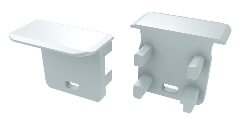 Photo LOT DE 2 BOUCHONS PLASTIQUE DROIT PR5004 VENDU /2 (AVEC TROU) BLANC | Ref : PR5004-1BLANC