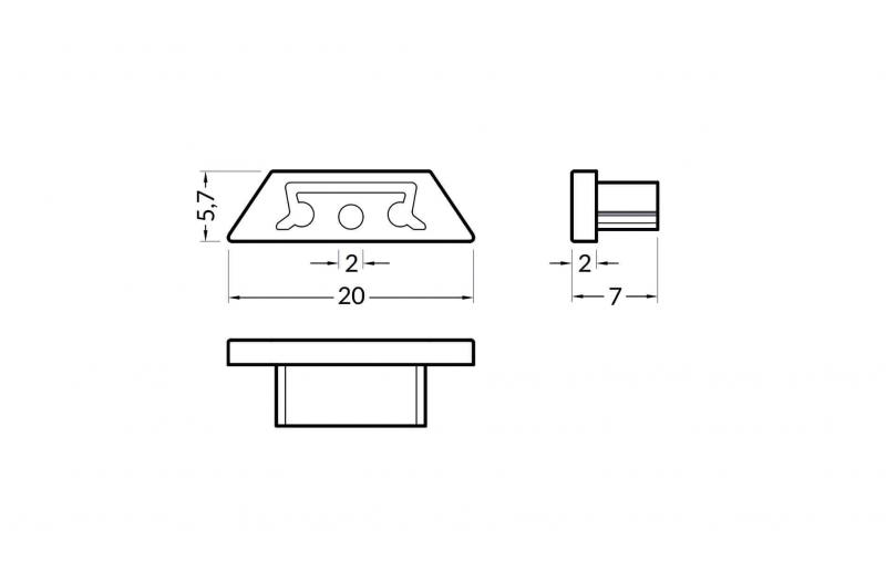 Vignette 2 produit BOUCHONS /2 POUR PR2005 NOIR POUR CAPOT CLIPANT (vendu par paire) | Ref : PR2005C-1-NOIR
