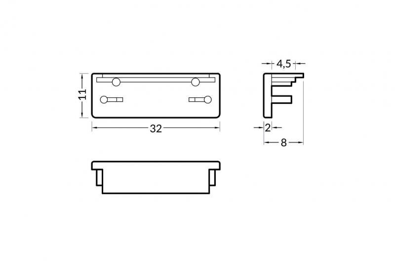 Vignette 2 produit PR2008 BOUCHON NOIR X2 | Ref : PR2008G-1-NOIR