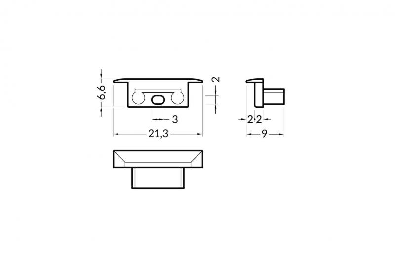 Vignette 2 produit BOUCHON POUR PR2014-BLANC SE VEND PAR 2 | Ref : PR2014C-1-BLANC
