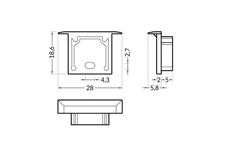 Vignette 2 produit BOUCHONS POUR PR2021 BLANC X 2 | Ref : PR2021B-1-BLANC