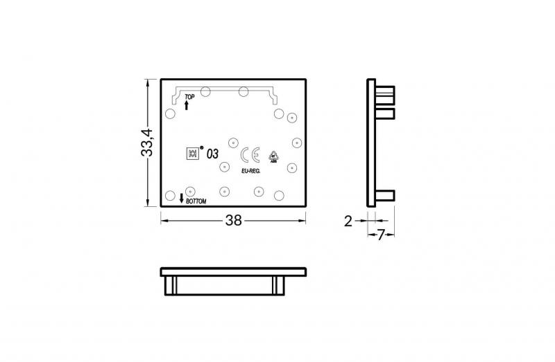 Vignette 2 produit PR2030 BOUCHON NOIR X2 | Ref : PR2030-03-1NOIR