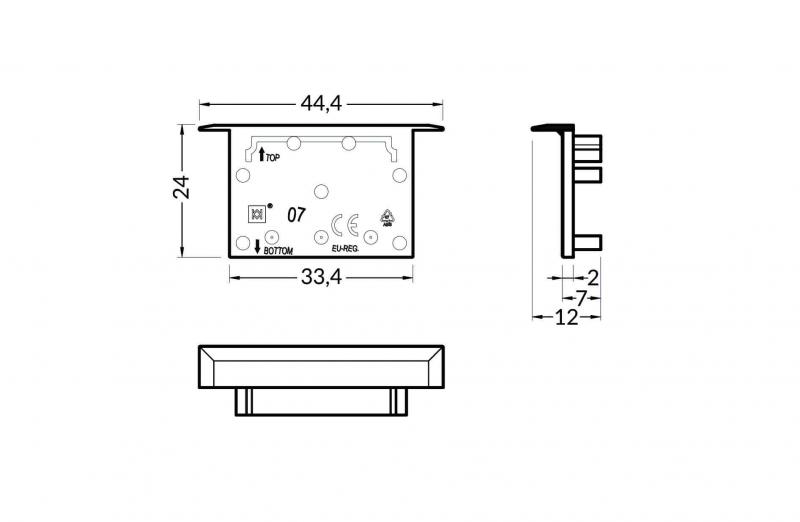 Vignette 2 produit PR2030 BOUCHON NOIR X2 | Ref : PR2030-07-1-NOIR