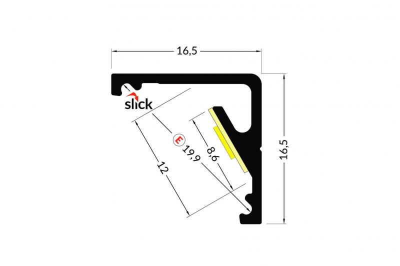 Vignette 3 produit Ref : PR2027E-GRIS-SP | PR2027 PROFIL ANGLE 1CM GRIS