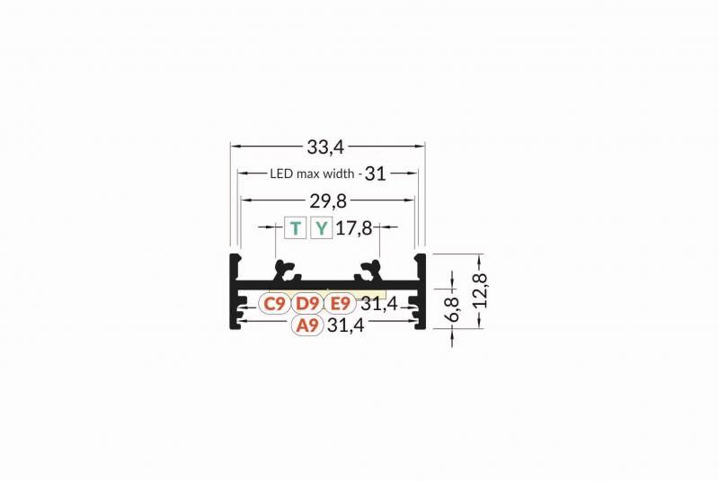 Vignette 3 produit Ref : PR2030-01-D9-BLANC | PR2030 PROFIL SAIL 2M BLANC