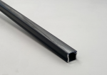 ENGITECHS Profil alu noir 1cm + capot PR1001T-NOIR-SP