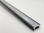 ENGITECHS Profil 1cm noir + capot PR1006O-NOIR-SP