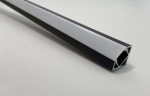 ENGITECHS Profil alu noir 2m + capot PR1012B-NOIR