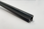 ENGITECHS Profil alu noir 1cm + capot PR1012T-NOIR-SP