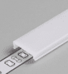 ENGITECHS Profile alu a encastrer l.2m p.20.40mm avec rebord l.21mm blanc + capot clipant PR2004F-BLANC