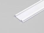 ENGITECHS Profile blanc cintrable l.2m p.3.30mm sans rebord l.12mm anodise + capot arrondi PR2005D-BLANC